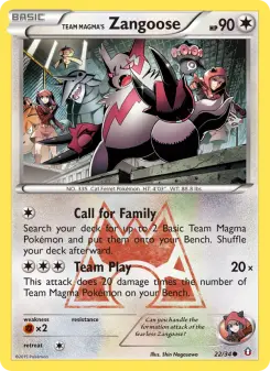 Team Magmas Zangoose